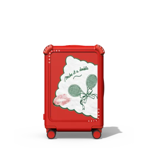 Make it a double CARRY-ON SUITCASE | 21" Carry-On Suitcase / Bounce Suitcase / Cherry Red | Image 1