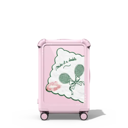Make it a double CARRY-ON SUITCASE | 21" Carry-On Suitcase / Bounce Suitcase / Glossy Primrose Pink | Image 1