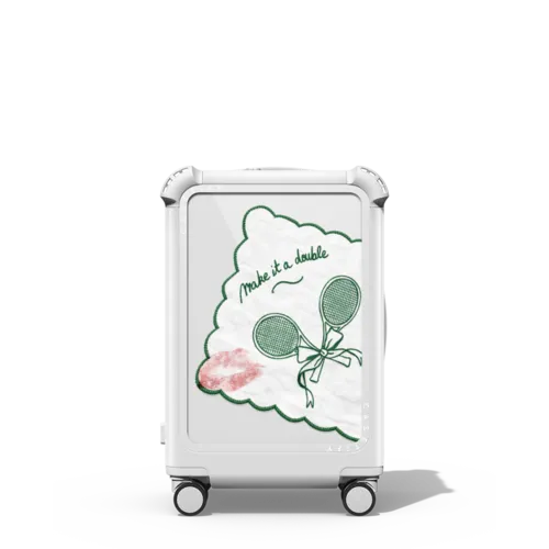 Make it a double CARRY-ON SUITCASE | 21" Carry-On Suitcase / Bounce Suitcase / Glossy Cloud White | Image 1