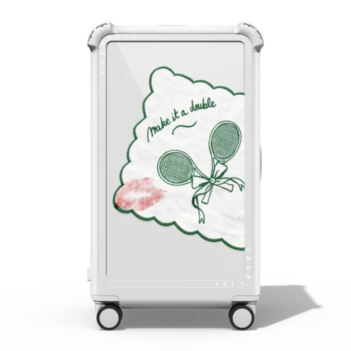 Make it a double CHECK-IN TRUNK SUITCASE | 29" Check-In Trunk Suitcase / Bounce Suitcase / Glossy Cloud White | Image 1