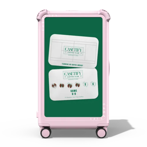 Redeem your coffee CHECK-IN TRUNK SUITCASE | 29" Check-In Trunk Suitcase / Bounce Suitcase / Glossy Primrose Pink | Image 1