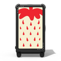 Strawberry print | 29" Check-In Trunk Suitcase / Bounce Suitcase / Matte Black | Image 1