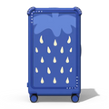 Strawberry print | 29" Check-In Trunk Suitcase / Bounce Suitcase / Cobalt Blue | Image 1