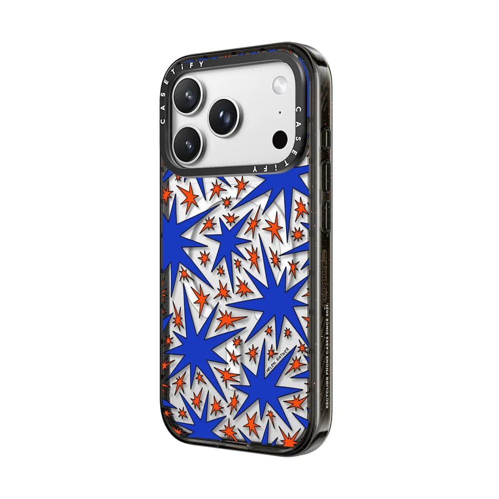 Solar Flair - Blue and Orange Wonky Stars