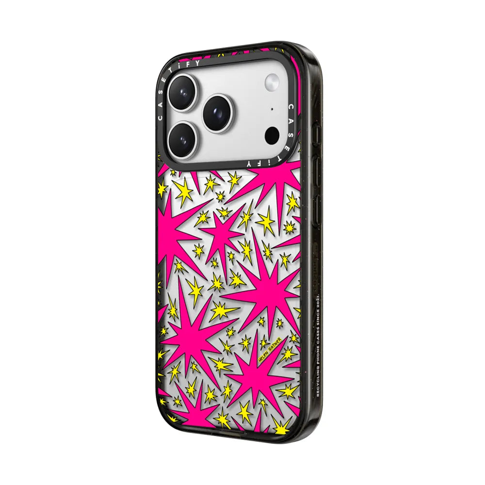 Solar Flair - Pink and Yellow Wonky Stars