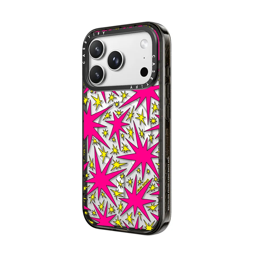 Solar Flair - Pink and Yellow Wonky Stars