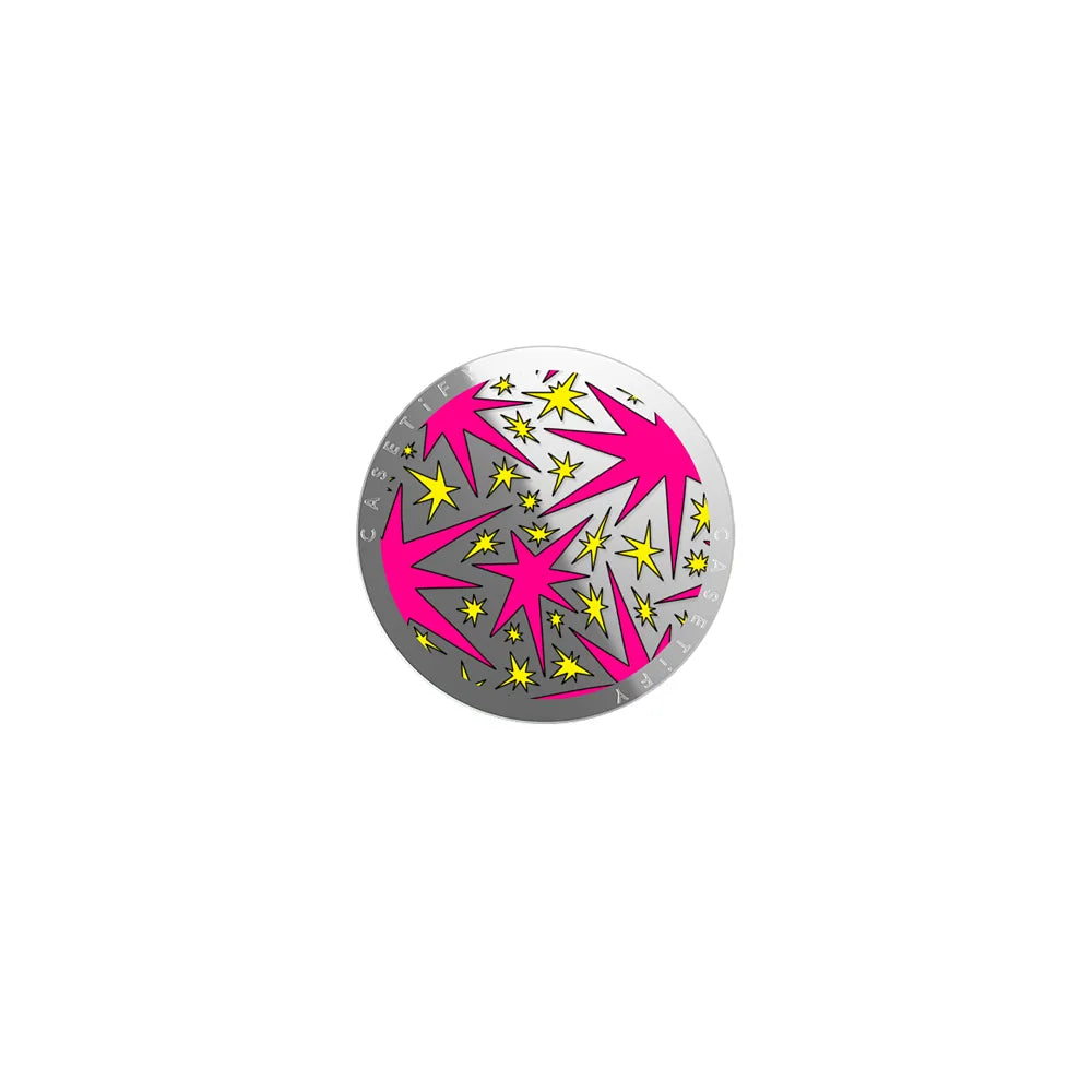 Solar Flair - Pink and Yellow Wonky Stars