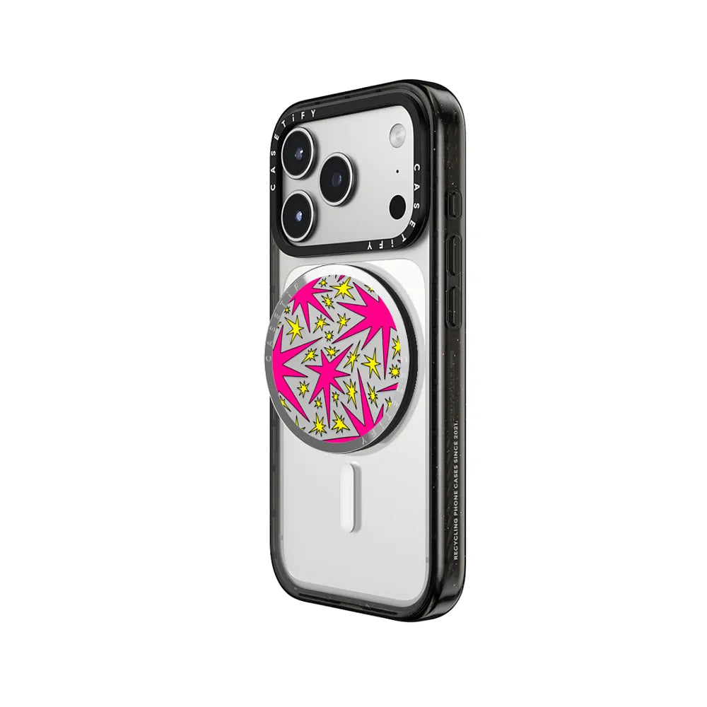 Solar Flair - Pink and Yellow Wonky Stars