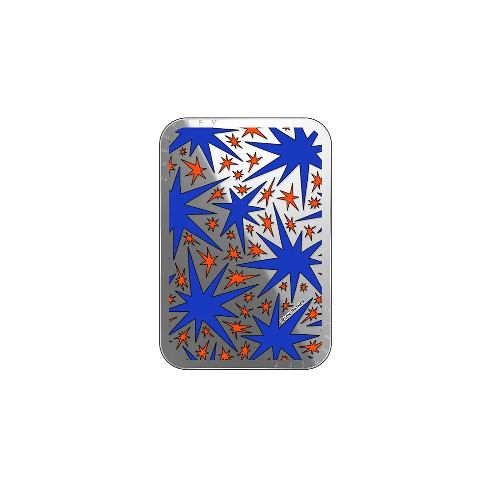 Solar Flair - Blue and Orange Wonky Stars