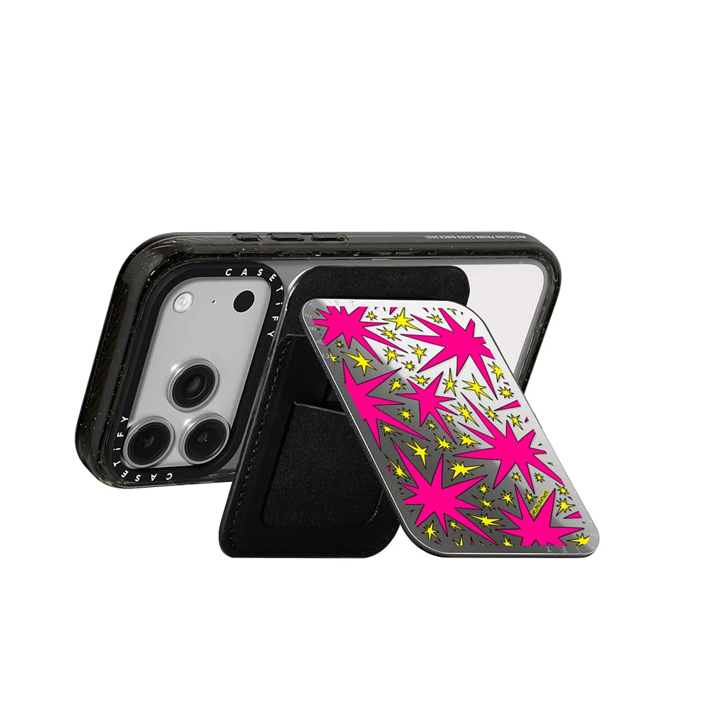 Solar Flair - Pink and Yellow Wonky Stars
