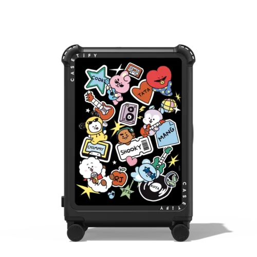 BT21 SUITCASE | 26" Check-In Expandable Suitcase / Bounce Suitcase / Matte Black | Image 1