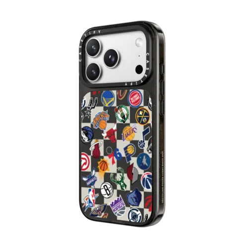 NBA Checkered Logo Case | iPhone 18 Pro Max / Impact Case MagSafe Compatible - Glossy / Glossy Black | Image 2