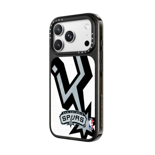 San Antonio Spurs Hardwood Classic Jersey Case | iPhone 18 Pro Max / Impact Case MagSafe Compatible - Glossy / Glossy Black | Image 2