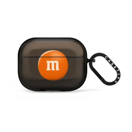 M&M'S Orange Airpod Case | AirPods Pro 2 / Earbuds Impact Case / Black | Image 1
