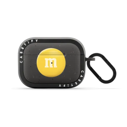 M&M'S Yellow Airpod Case | AirPods Pro 2 / Earbuds Bounce Case / Matte Charcoal | Image 1