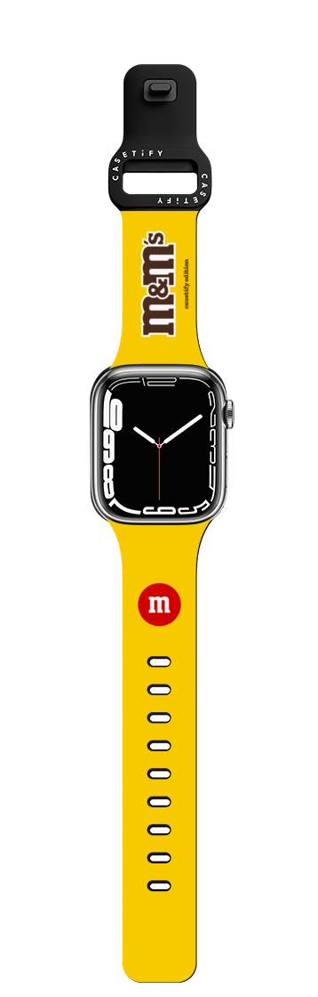 M&M'S Yellow Watchband | Apple Watch Series 7-9 (45mm) / Impact Band / Black | Image 1