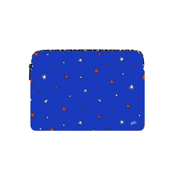 Galactic Glitter - Blue, Orange, and White Wonky Stars | Image 1