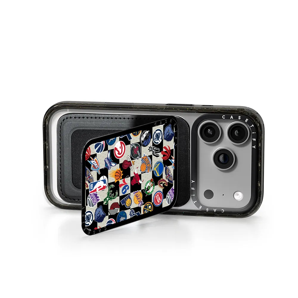 NBA Checkered Logo Magsafe Cardholder Stand
