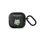Maison Kitsuné Soft Mint Fox Head Earbuds Case | AirPods 4 & 5 / Earbuds Bounce Case / Charcoal | Image 1