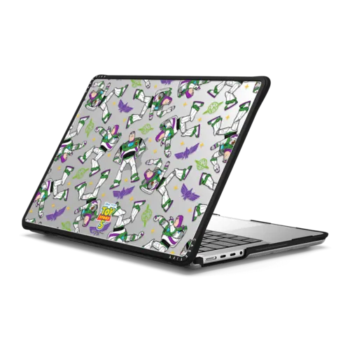 Toy Story 5 Buzz Lightyear Pattern Laptop Case | MacBook Pro 14-inch (M1 - M5) / MacBook Impact Case / Black | Image 1