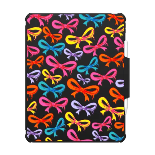 Dripping Bows | iPad Pro 13-inch (M4/M5) / iPad Impact Folio Case / Black | Image 1