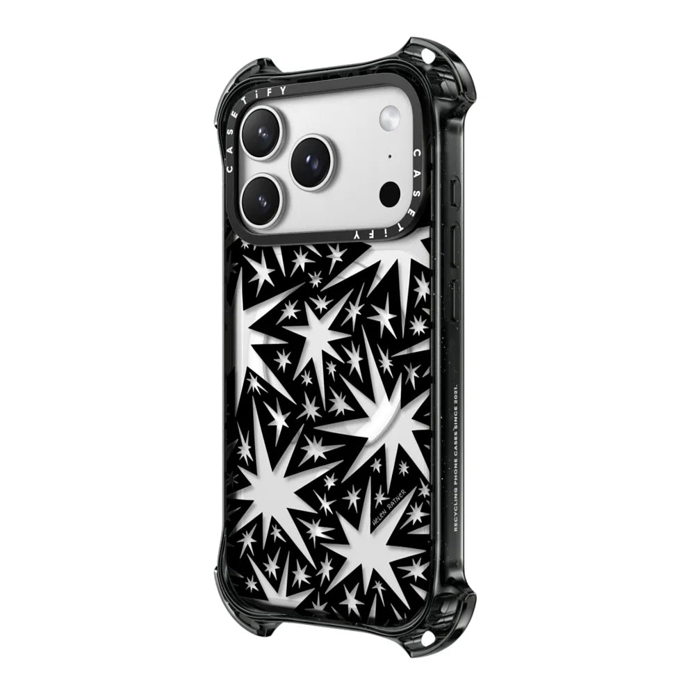 Solar Flair - Black with Cutout Wonky Stars