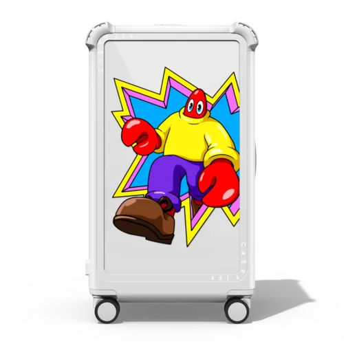Lobster Pop | 29" Check-In Trunk Suitcase / Bounce Suitcase / Glossy Cloud White | Image 1