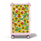 Lobster Sunflower Pattern | 29" Check-In Trunk Suitcase / Bounce Suitcase / Glossy Primrose Pink | Image 1
