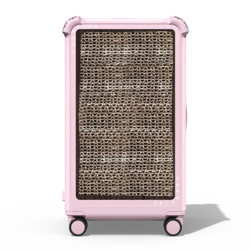 Corrugated | 29" Check-In Trunk Suitcase / Bounce Suitcase / Glossy Primrose Pink | Image 1