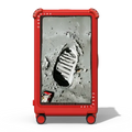 Moon Lands On Man | 29" Check-In Trunk Suitcase / Bounce Suitcase / Cherry Red | Image 1