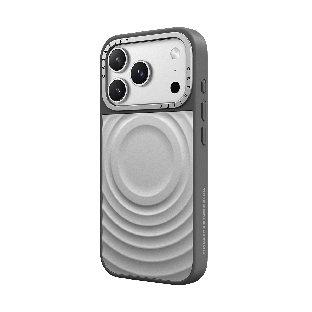 Alloy Ripple Case - Silver on Grey - iPhone 17 Pro