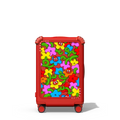 Lobster Flower Pattern | 21" Carry-On Suitcase / Bounce Suitcase / Cherry Red | Image 1