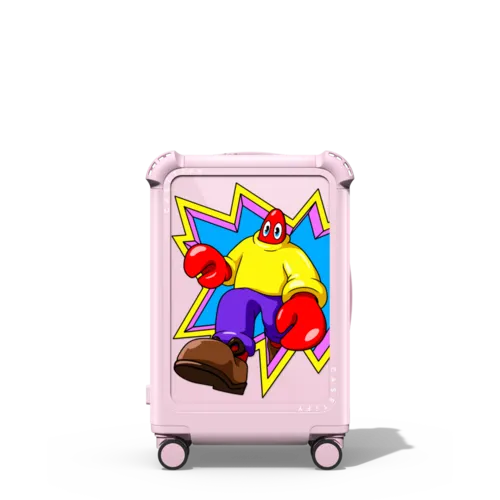 Lobster Pop | 21" Carry-On Suitcase / Bounce Suitcase / Glossy Primrose Pink | Image 1