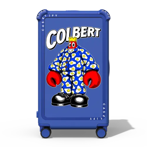 Lobster King | 29" Check-In Trunk Suitcase / Bounce Suitcase / Cobalt Blue | Image 1