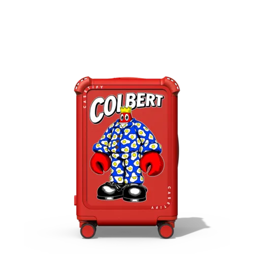 Lobster King | 21" Carry-On Suitcase / Bounce Suitcase / Cherry Red | Image 1