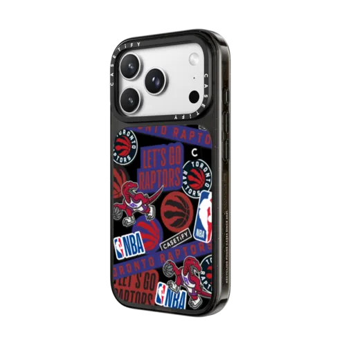 Toronto Raptors Sticker Mania Phone Case | iPhone 18 Pro Max / Impact Case MagSafe Compatible - Glossy / Glossy Black | Image 2