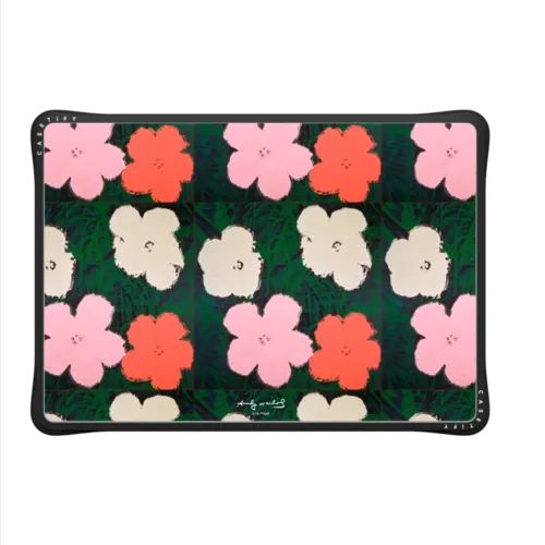 Flowers (1964–1968) Andy Warhol Laptop Case | MacBook Air 13-inch (M1 / Intel) / MacBook Impact Case / Black | Image 2