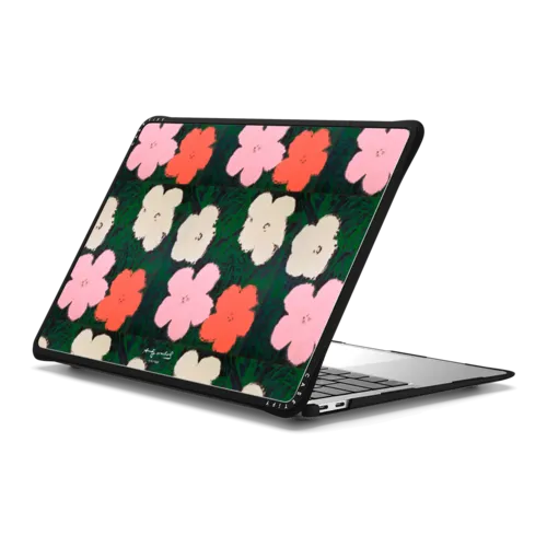 Flowers (1964–1968) Andy Warhol Laptop Case | MacBook Air 13-inch (M1 / Intel) / MacBook Impact Case / Black | Image 1