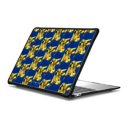Cows (1971) Andy Warhol Laptop Case | MacBook Air 13-inch (M1 / Intel) / MacBook Impact Case / Black | Image 1