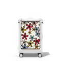 Flowers | 21" Carry-On Suitcase / Bounce Suitcase / Glossy Cloud White | Image 1