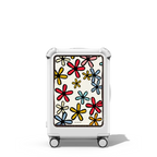Flowers | 21" Carry-On Suitcase / Bounce Suitcase / Glossy Cloud White | Image 1