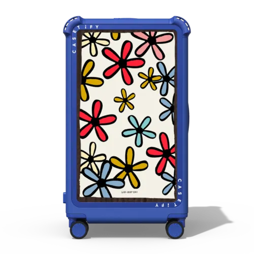 Flowers | 29" Check-In Trunk Suitcase / Bounce Suitcase / Cobalt Blue | Image 1