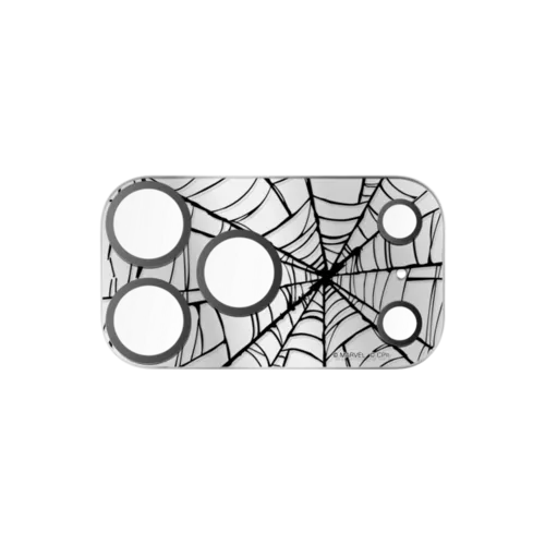 Spider-Man Web Lens Protector | iPhone 17 Pro Max (Lens Protector) / Mirror Camera Lens Protector / Silver | Image 1