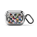 NBA Checkered Logo Earbuds Case  | AirPods Pro 2 / Earbuds Mirror Case / Silver | Image 1