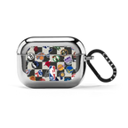NBA Checkered Logo Earbuds Case  | AirPods Pro 2 / Earbuds Mirror Case / Silver | Image 1