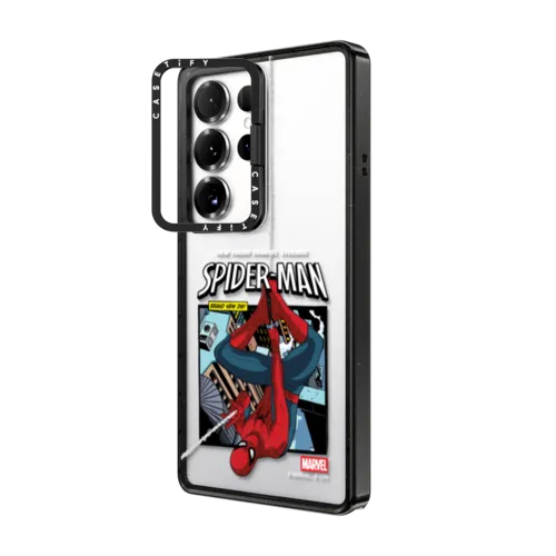 Spider-Man Poster Case | Galaxy S25 Ultra / Impact Ring Stand Case / Black | Image 2