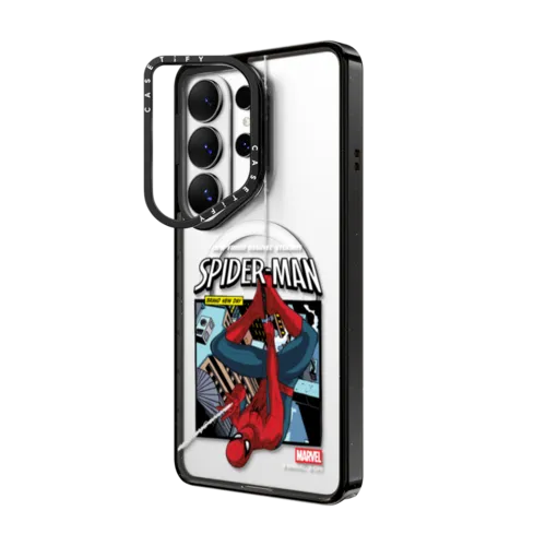 Spider-Man Poster Case | Galaxy S26 Ultra / Impact Ring Stand Magnetic Case / Black | Image 2