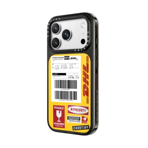 DHL Classic Label Case | iPhone 18 Pro Max / Impact Case MagSafe Compatible - Glossy / Glossy Black | Image 2
