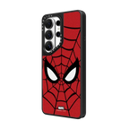 Spider-Man New Mask Case | Galaxy S26 Ultra / Mirror Magnetic Case / Silver on Black | Image 2