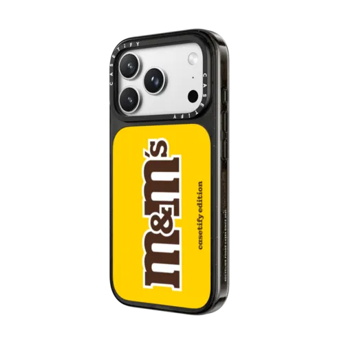 M&M'S Classic Logo Yellow Case - CASETiFY Edition | iPhone 18 Pro Max / Impact Case MagSafe Compatible - Glossy / Glossy Black | Image 2